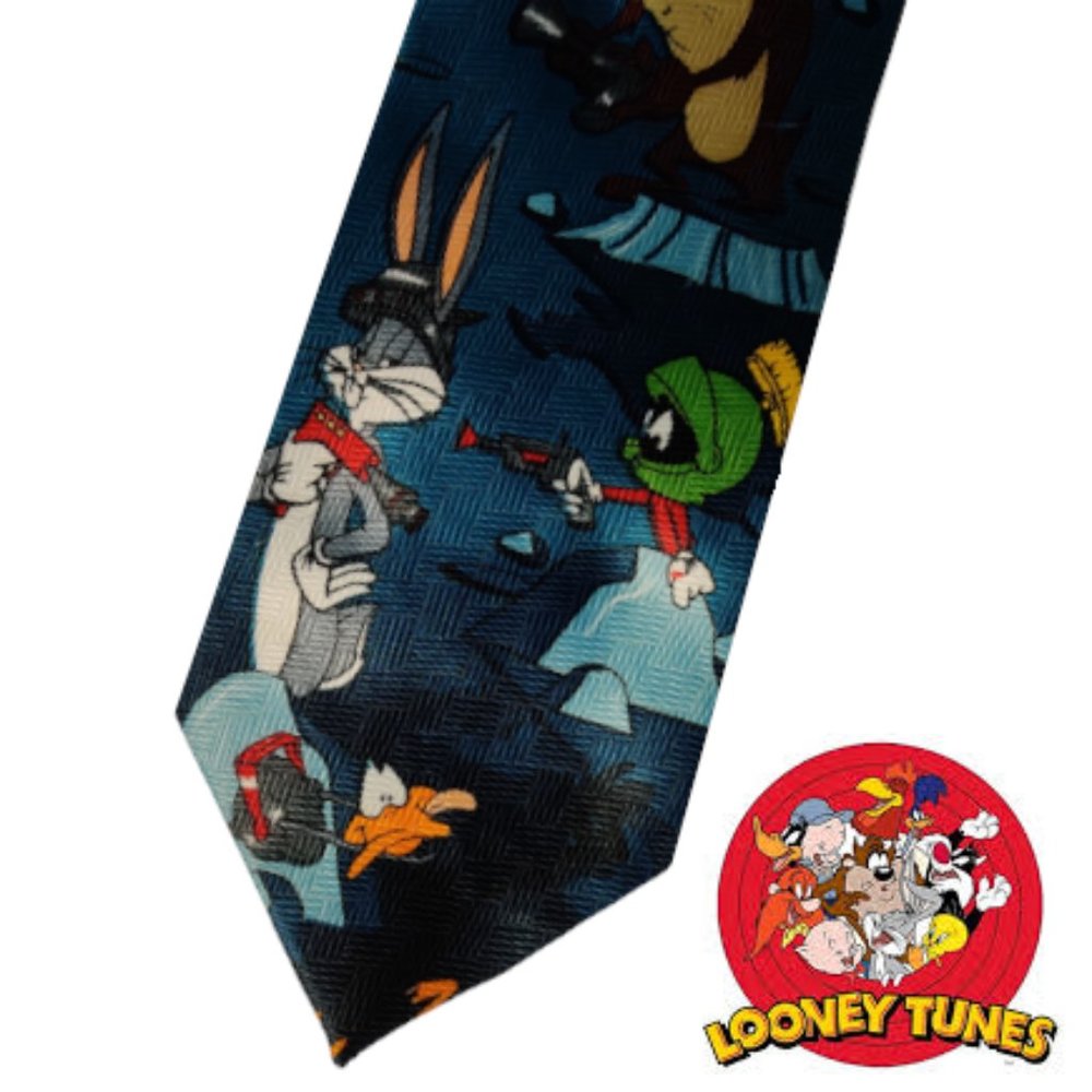 1997 Looney Tunes Silk Tie - EUC